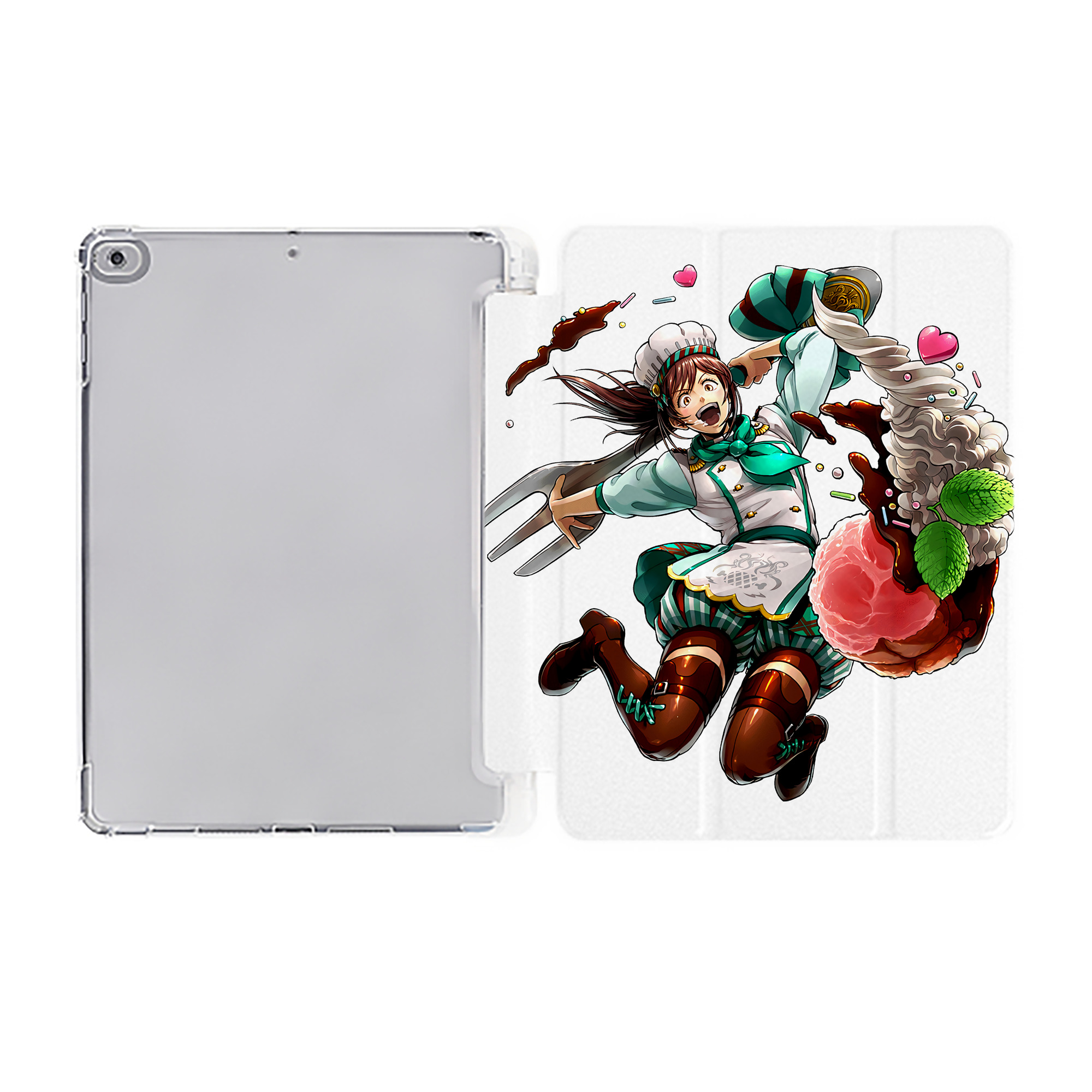 （画像用） 進撃の巨人 サシャ·ブラウス Attack on Titan Sasha Blaus IPad ケース ペン収納付き 三つ折りスタンド PUレザー×シリコン 対応機種9.5/10.5/10.9インチ